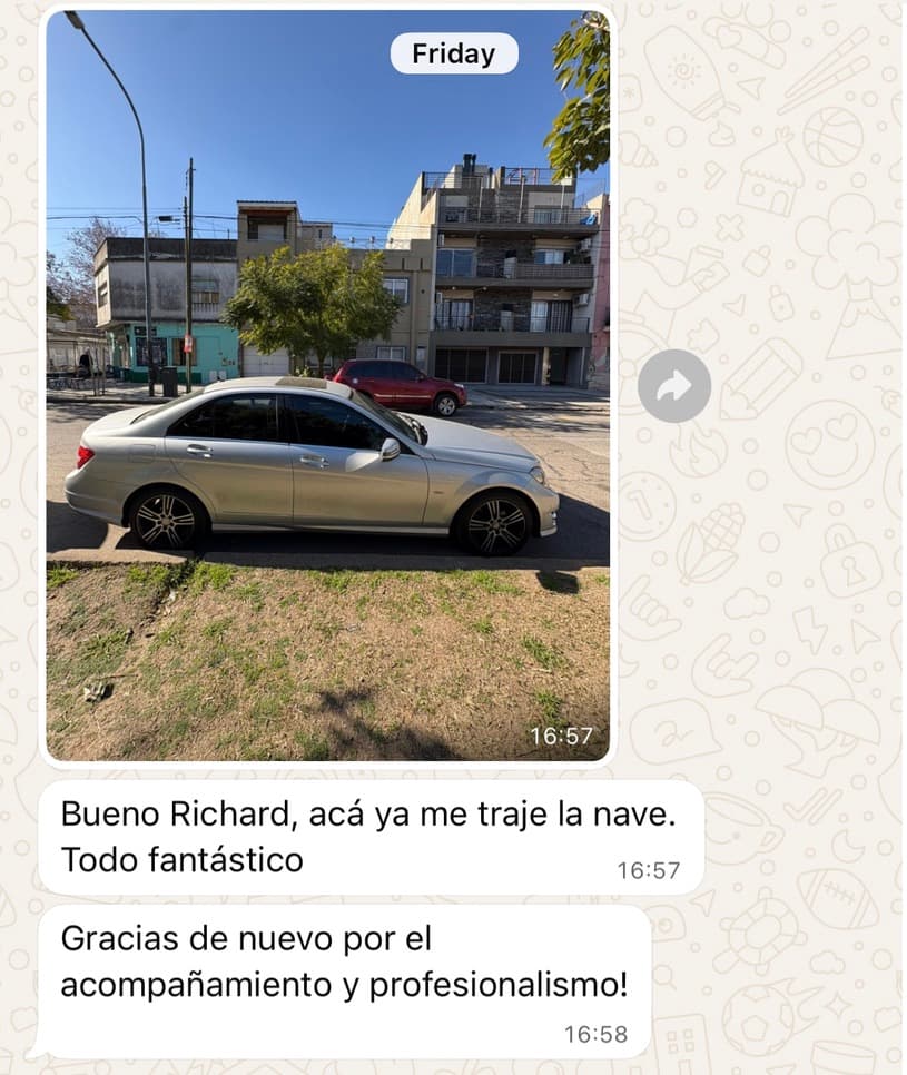 Mensaje de un cliente tras la revisión (3 de 11)